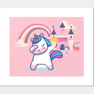 Unicorn Loves Ice Cream Posters and Art